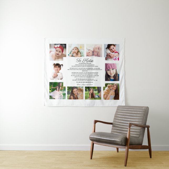 Tapiz Día de Graduación Foto 10 Para Hija Sentimental (In situ (horizontal))