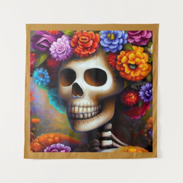 Tapiz Día de la Calavera del Azúcar Muerto 1 (Anverso)