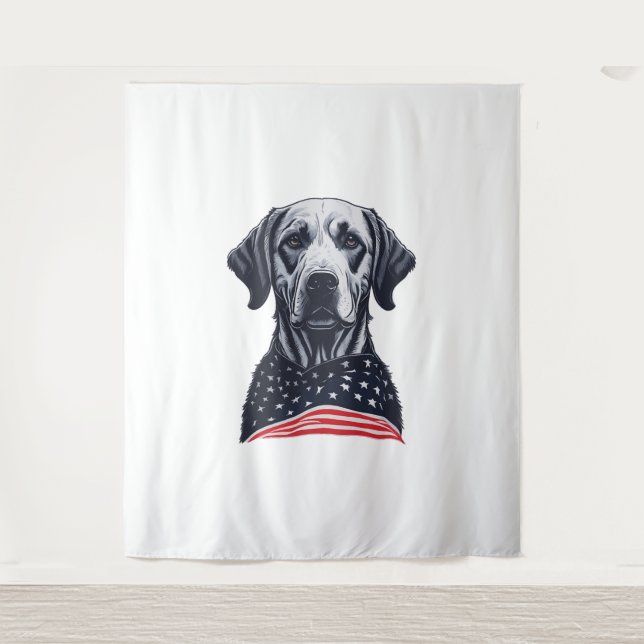 Tapiz día de la independencia de labrador retriever (Anverso)