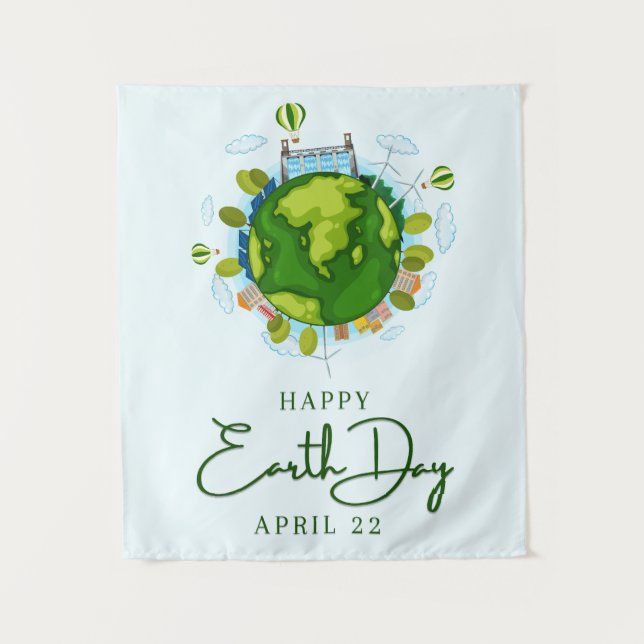 Tapiz Día de la Tierra 22 de abril (Anverso)