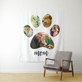 Tapiz Día de las Madres Perro mamá | 5 Foto de Collage d