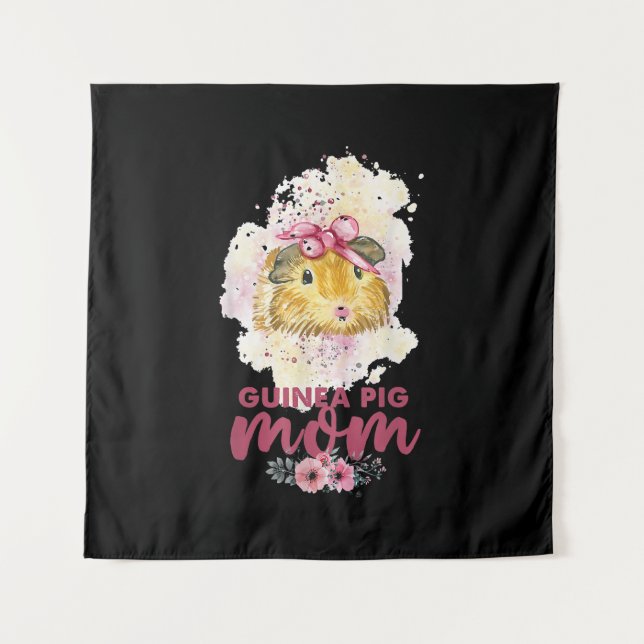 Tapiz Día De Los Mores Florales De La Madre Del Cerdo De (Anverso)