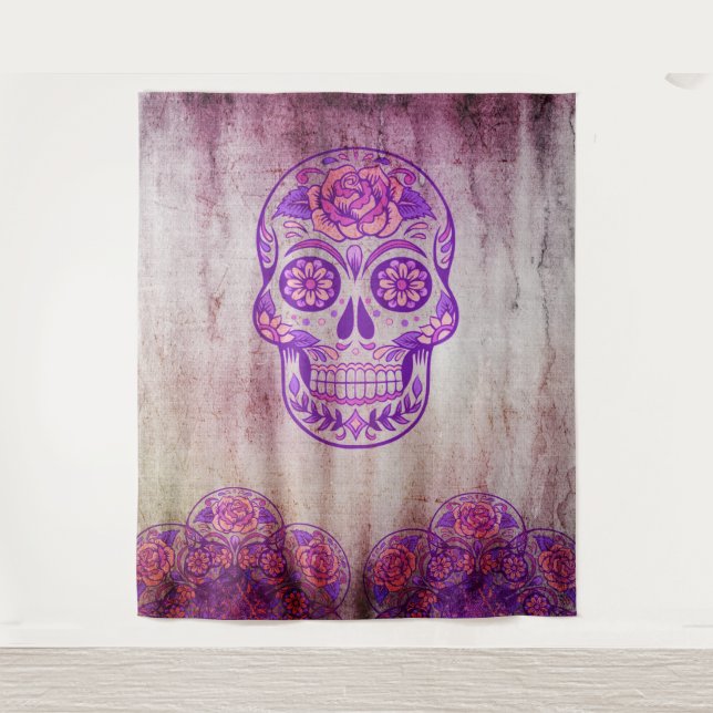 Tapiz Día de los Muertos Foto de Fondo (Anverso)