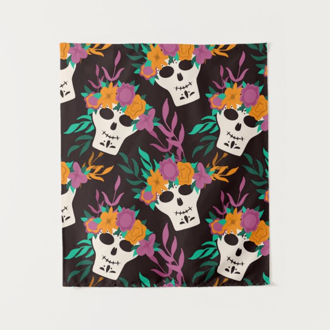 Tapiz Dia de Los Muertos, Halloween tradicional Mexicano (Anverso)