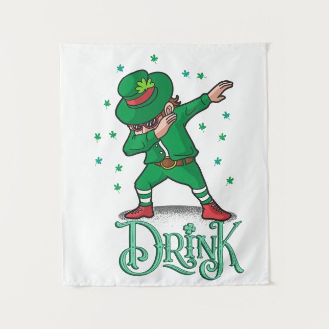 Tapiz Día de San Patricio,Trébol de tres hojas (Anverso)