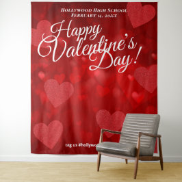 Tapiz Día de San Valentín Corazones Rojos | Fondo para F