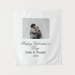 Tapiz Día de San Valentín feliz foto de pareja moderna s