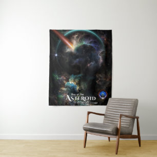 Tapiz Día Del Arte Fractal De Ciencia Ficción Asteroide