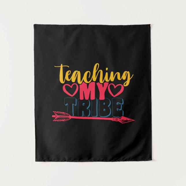 Tapiz Día del Maestro Enseñando a mi Tribu (Anverso)