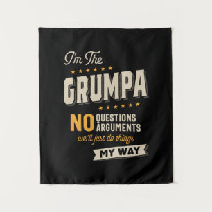 Tapiz Día del Padre Abuelo divertido Grumpa Way
