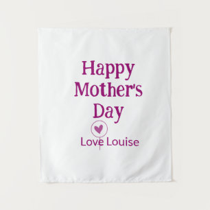 Tapiz Día feliz de la madre nombre femenino amor mauve s