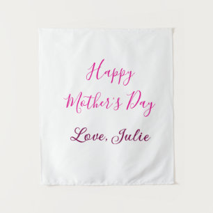 Tapiz Día Feliz de las Madres caligrafía rosa mamá abuel