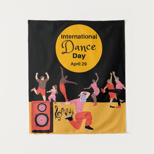 Tapiz Día Internacional de la Danza | Día Mundial de la  (Anverso)