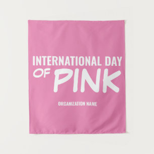 Tapiz Día Internacional del Rosa de personalizable
