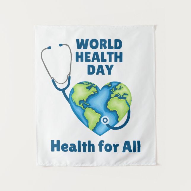 Tapiz Día Mundial de la Salud Salud Salud para Todos (Anverso)