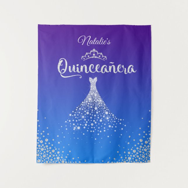 Tapiz Diamante de vestido de fiesta chic Tiara Personali (Anverso)