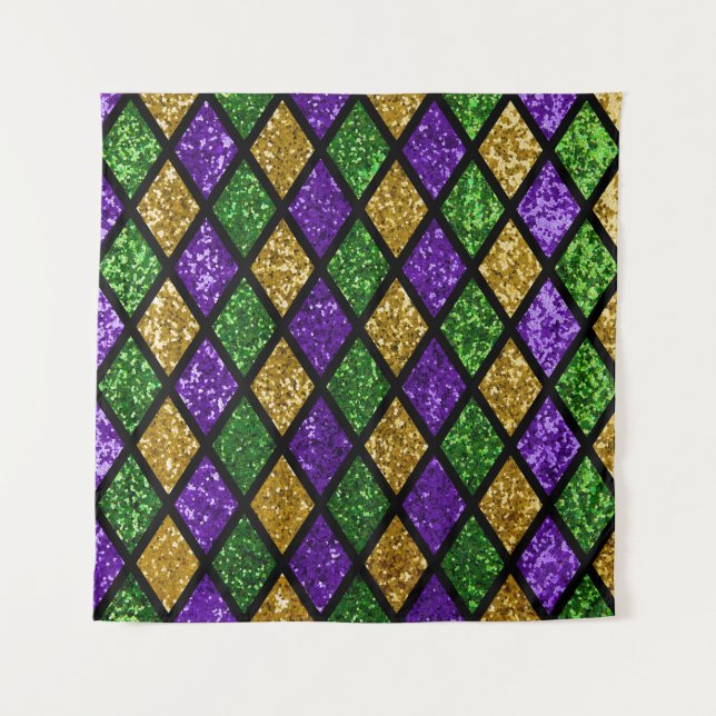 Tapiz Diamantes de las baldosas, fondo festivo (Anverso)