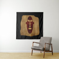 Dibujo abstracto de arte facial tribal africano vi