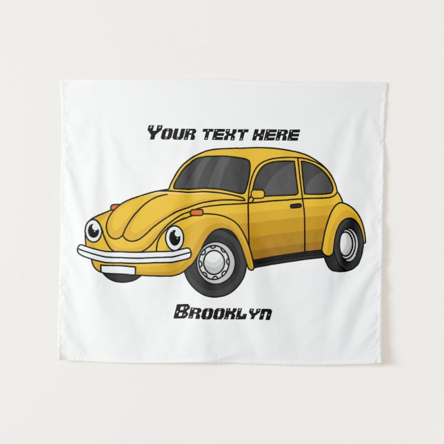 Tapiz Dibujo animado de coche clásico (Anverso (horizontal))