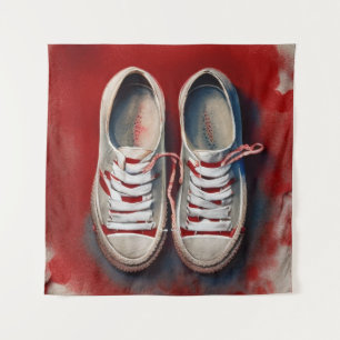 Tapiz Dibujo De Mano De Zapatos Graciosos