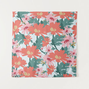 Tapiz Dibujo De Patrón Floral Flores Decorativas Elegant