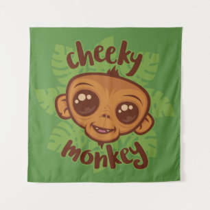 Tapiz Dibujo de Personalizado de mono malhumorado