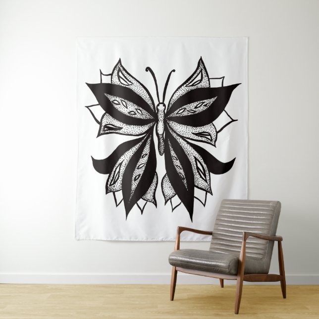 Tapiz Dibujo extraño de la tinta del extracto del (In situ)