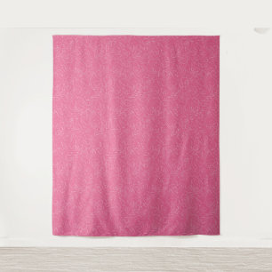 Tapiz Dibujos abstractos blancos sobre fondo rosa