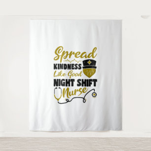 Tapiz Difundir amabilidad como enfermera de turno de noc