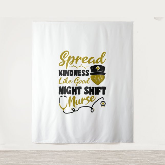 Tapiz Difundir amabilidad como enfermera de turno de noc (Anverso)