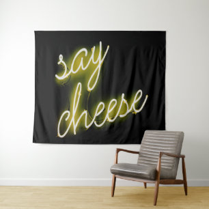 Tapiz Digamos luces de neón de queso