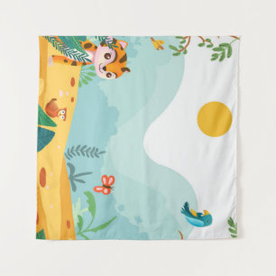 Tapiz Digital Playous & Descriptive, Playful Jungle Cub