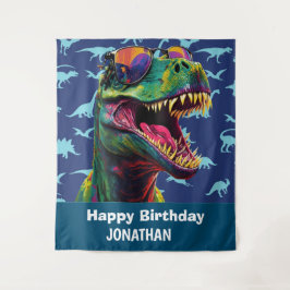 Tapiz Dinosaur Guay T Rex Blue Backups