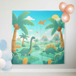 Tapiz Dinosaur Photo Backdrop for Parties | Dino
