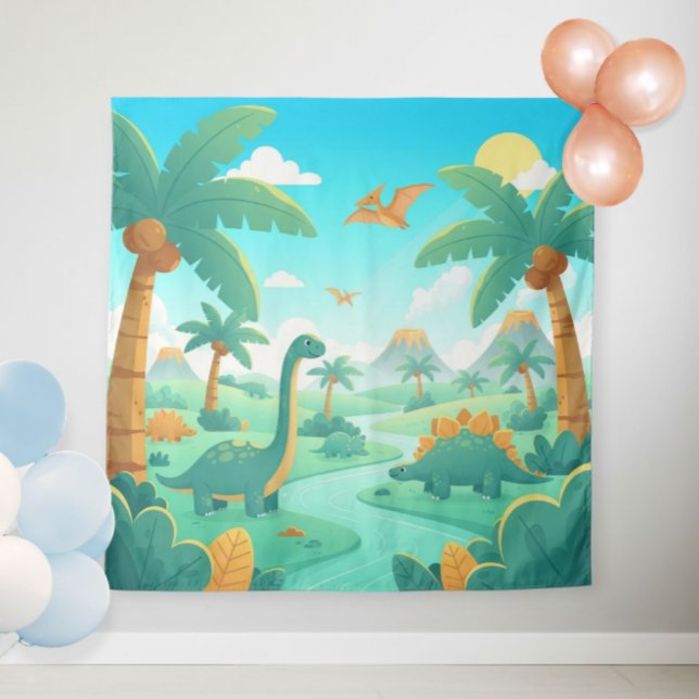 Tapiz Dinosaur Photo Backdrop for Parties | Dino  (Subido por el creador)