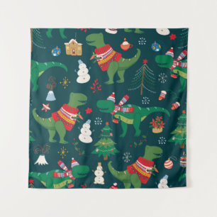 Tapiz Dinosaur T-Rex: Navidades Año Nuevo.