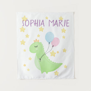Tapiz Dinosaurio con globos