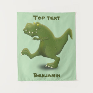 Tapiz Dinosaurio T rex divertido humor de dibujos animad