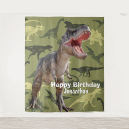Tapiz Dinosaurios T Rex patrón Fondo Jurásico