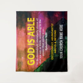 Tapiz DIOS ES CAPAZ Efesios 3:20 Iglesia