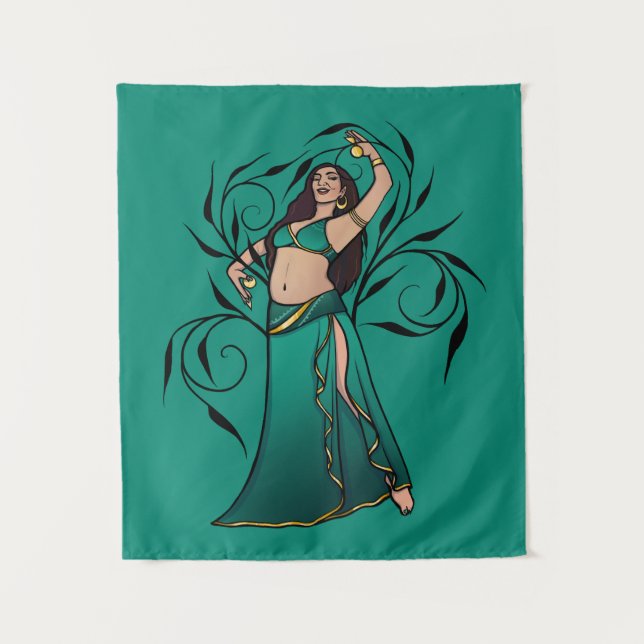 Tapiz Diosa bailarina Belly Sivoney (Anverso)