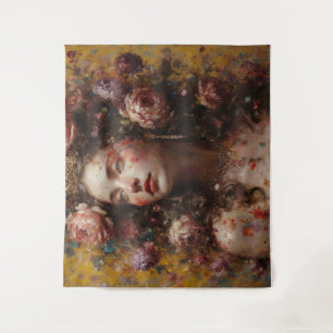 Tapiz Diosa Flor de Oro en Flor – Cintas Adhesivas Horiz