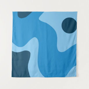 Tapiz Diseño abstracto de agua azul profunda de mediados