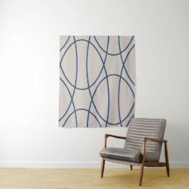 Tapiz Diseño abstracto de curvas contemporáneas
