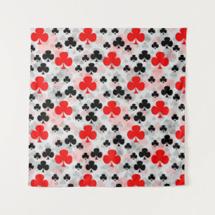 Tapiz Diseño abstracto del patrón del Club Red Black Clo