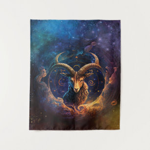 Tapiz Diseño de Acuarela del Signo Zodiacal Capricornio