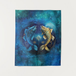 Tapiz Diseño de Acuarela del Signo Zodiacal Piscis