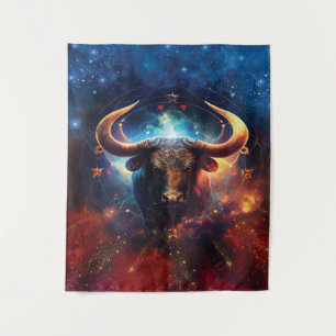 Tapiz Diseño de Acuarela del Signo Zodiacal Tauro