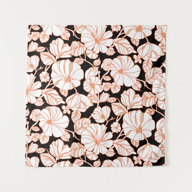 Tapiz diseño de arte floral (Anverso)
