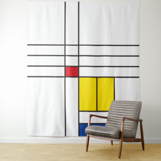 Tapiz Diseño de Arte Moderno Minimalista De Stijl Mondri